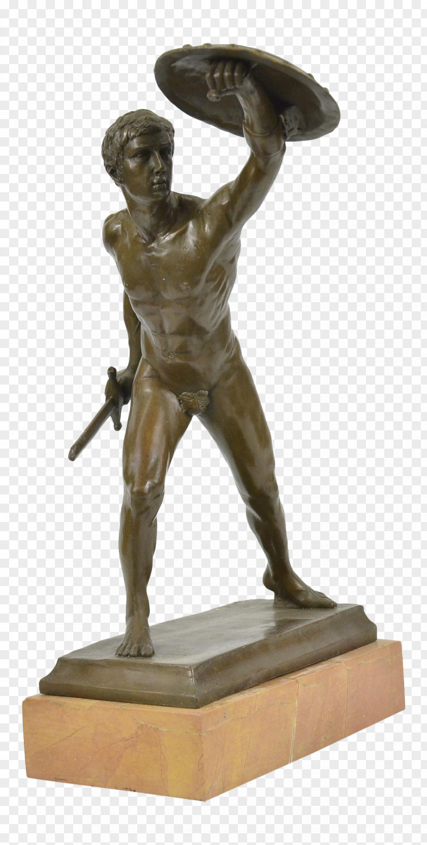 Roman Statue Head Bronze Sculpture Marble Gladiator Bust PNG