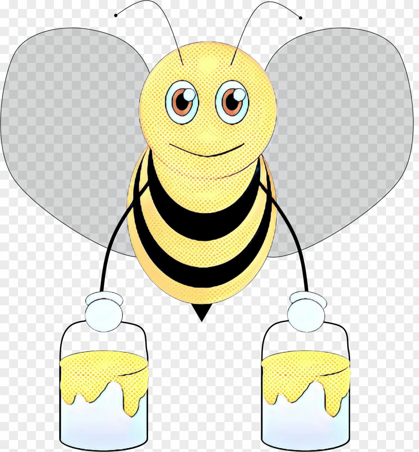 Smile Happy Bee Cartoon PNG