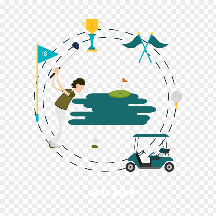 Vector Creative Golf Euclidean Club Motion PNG