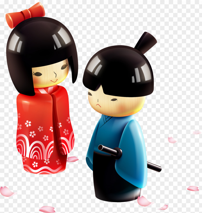 Vector Japanese Doll Dolls Cartoon PNG