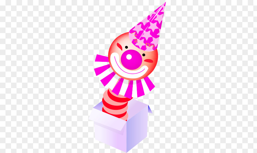 Cartoon Clown Box Photography Convite PNG