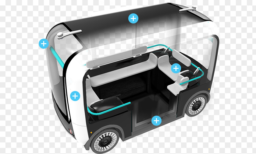 Electric Bus EasyMile SAS EZ10 Autonomous Car PNG