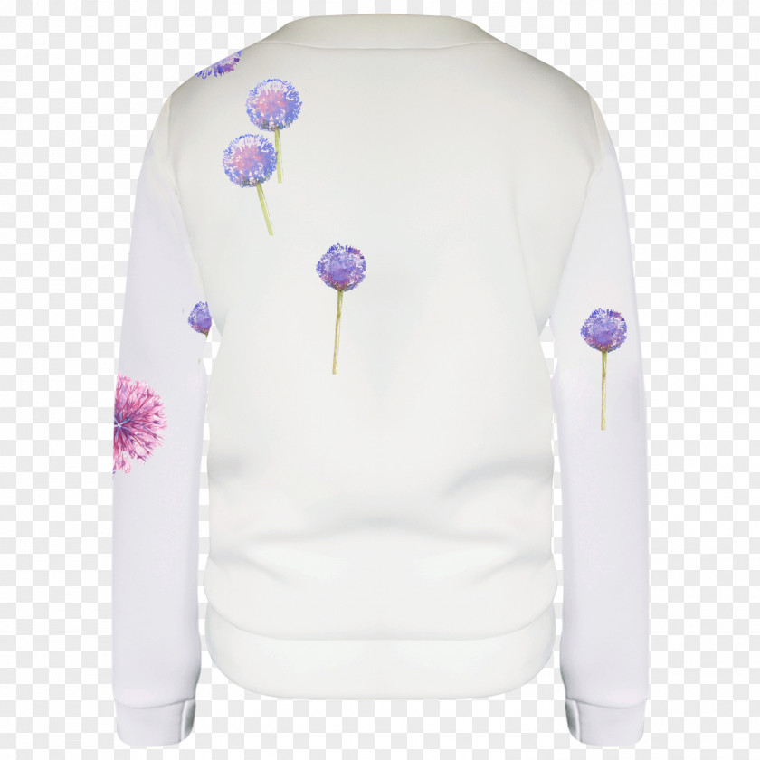 Floating Dandelions Sleeve Bluza Neck Outerwear PNG