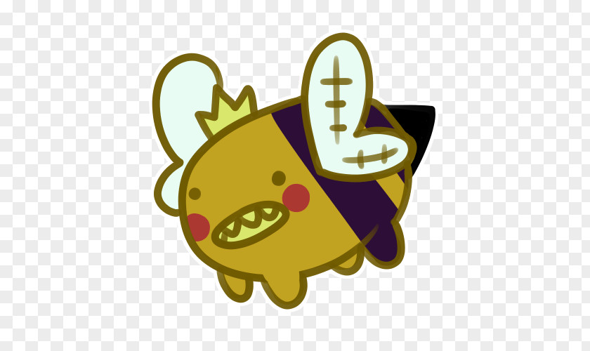 KING Bee Character Logo Clip Art PNG