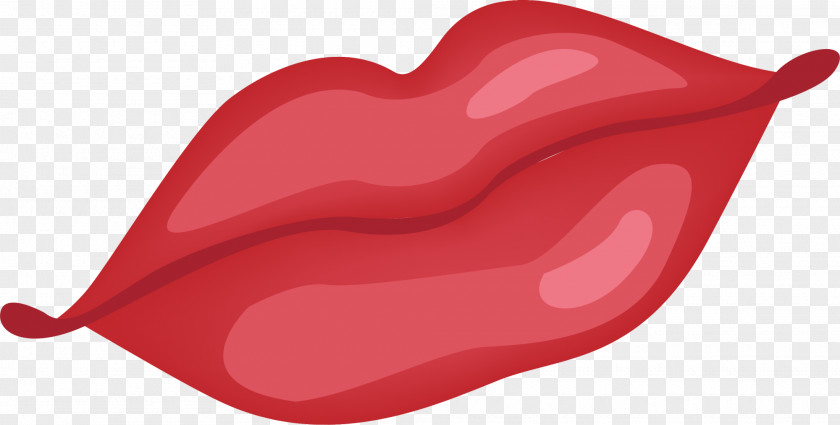 Red Lips Heart Valentines Day Clip Art PNG