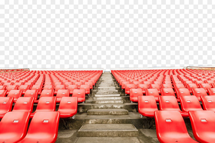 Red Open Seat Stadium Seating Chair Royalty-free PNG