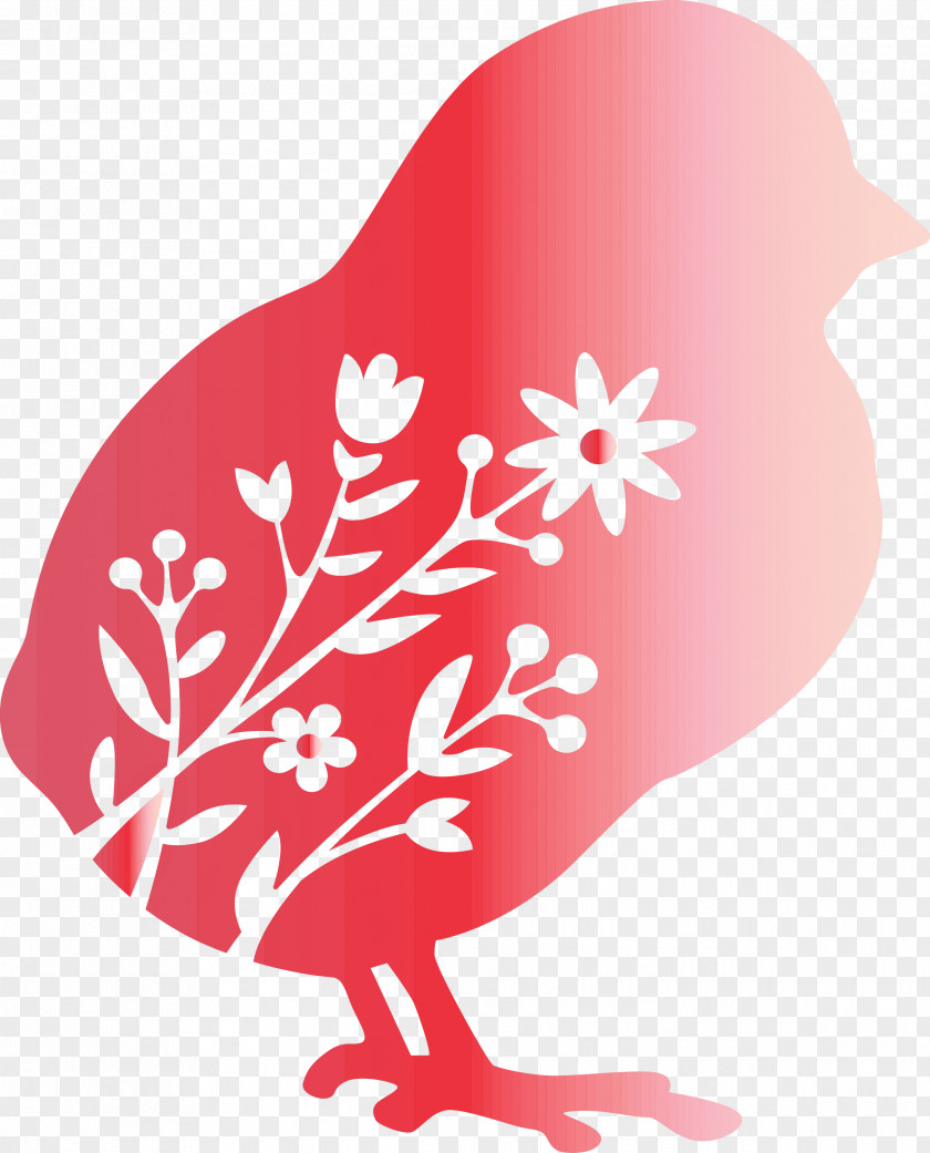 Floral Chick Easter Day PNG