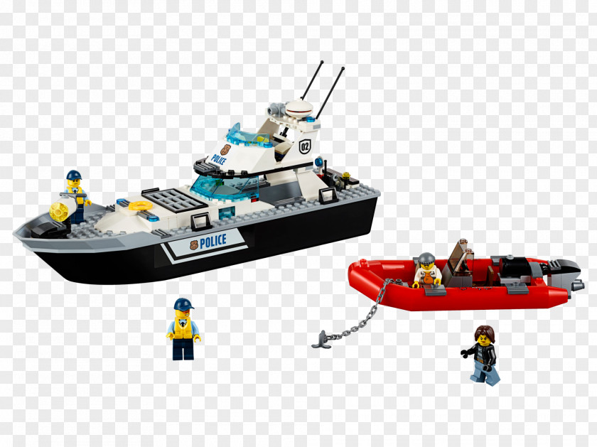 Toy LEGO 60129 City Police Patrol Boat Lego Block PNG