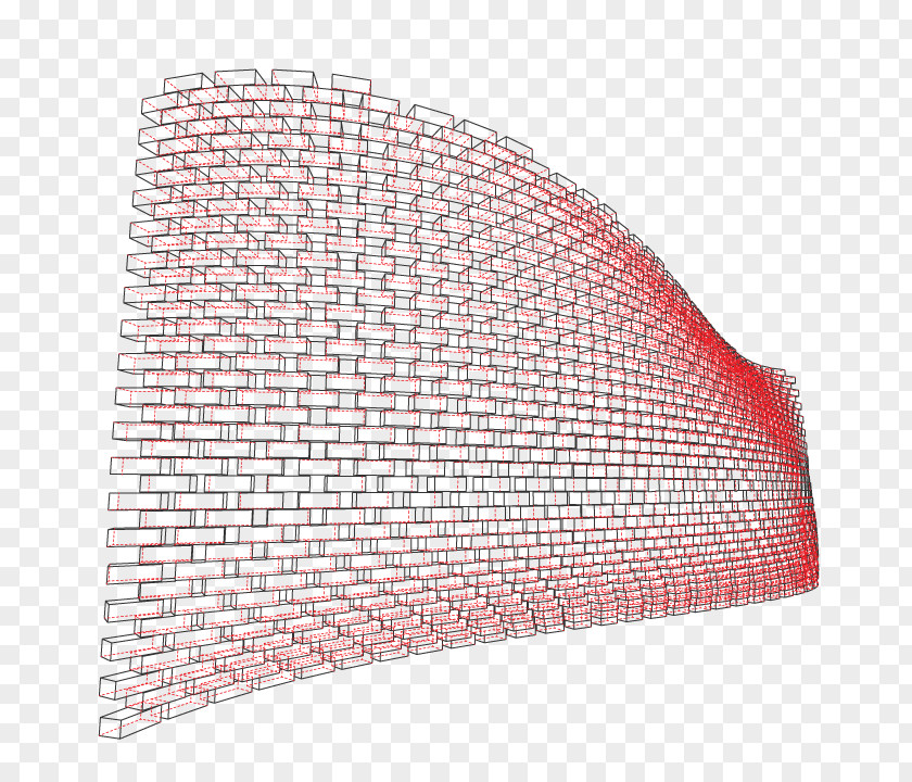 Brick Masonry Wall Grasshopper 3D Attractor PNG