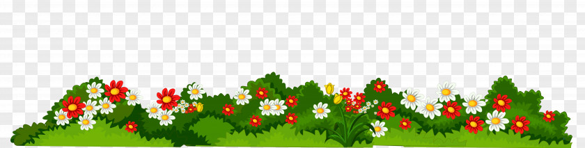 Flowers With Grass Transparent Clipart Flower Clip Art PNG