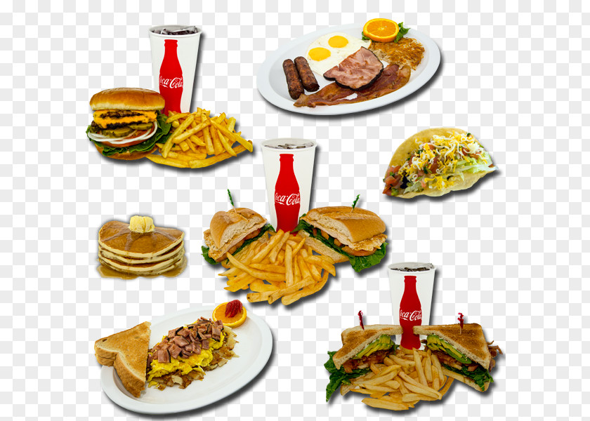 Junk Food Fast Cuisine Of The United States Full Breakfast Hamburger French Fries PNG