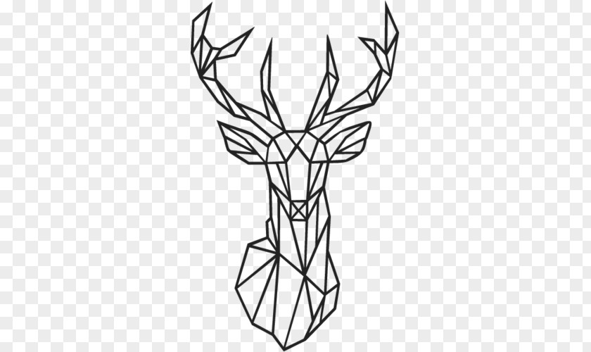 Deer Antler Geometry Wall Decal Geometric Mean PNG