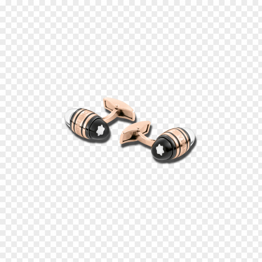 Gold Cufflink Earring Montblanc PNG