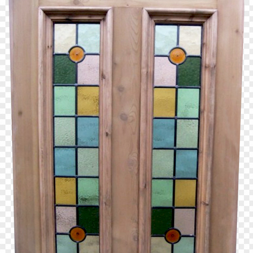 Paper Stain Stained Glass Door Material PNG