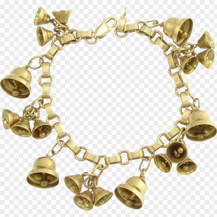 Vintage Gold Jewellery Charm Bracelet Necklace PNG