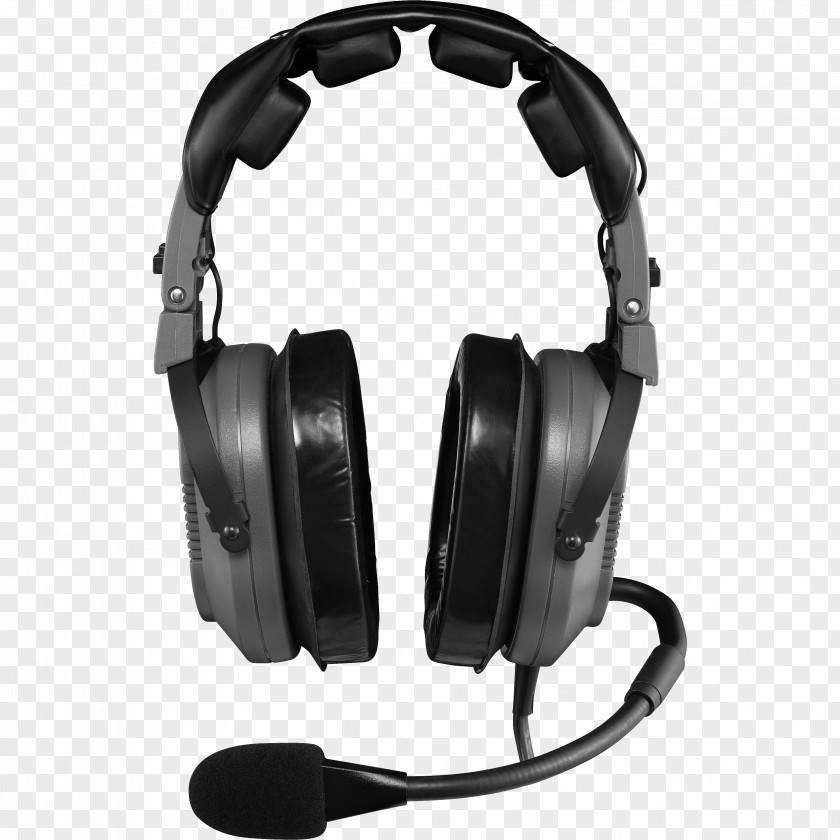 Headset Headphones Microphone Aircraft Airplane PNG