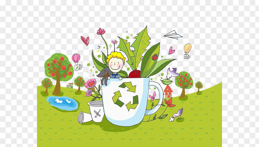 The Child Is In Cup Floral Design Drawing Stock Photography Illustration PNG