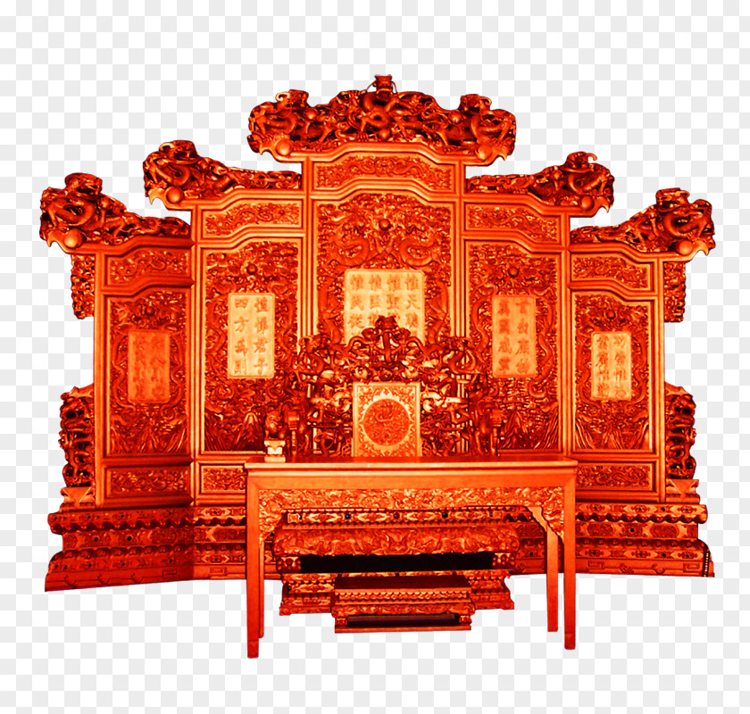 Throne Emperor Of China Chair Couch PNG