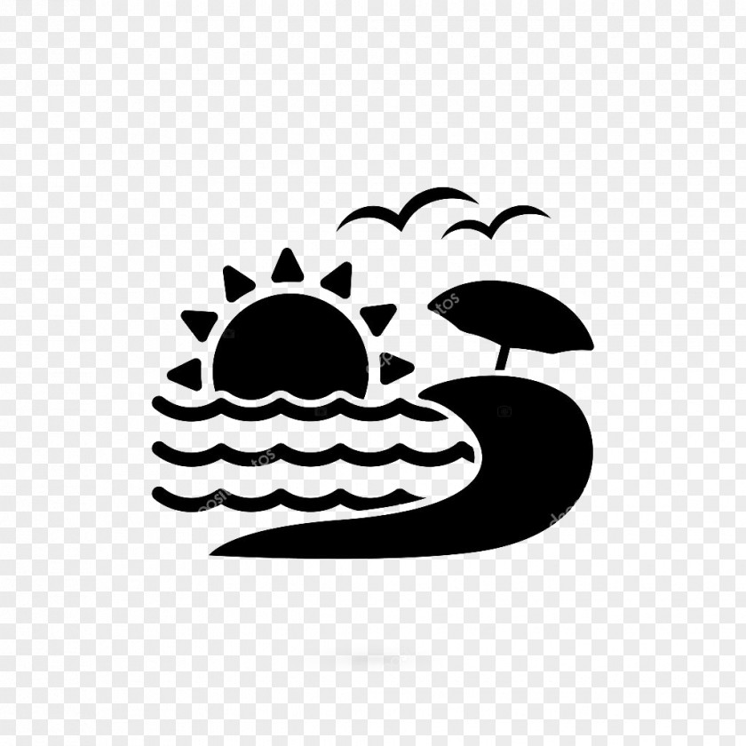 Beach Umbrella Pictogram Hotel Vacation Sea PNG