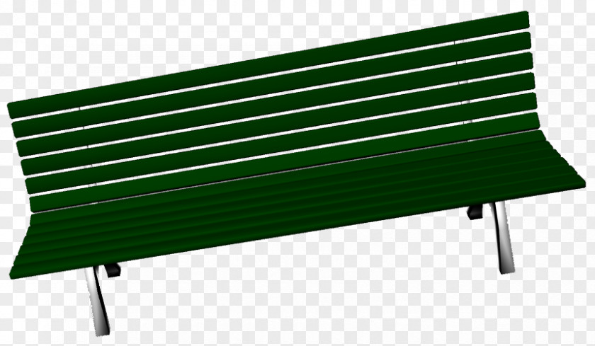 Line Bench Green Garden Furniture PNG