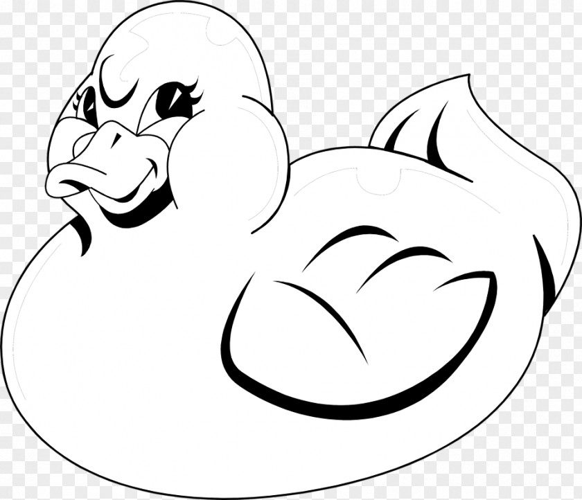 Rubber Duck Black And White Clip Art PNG