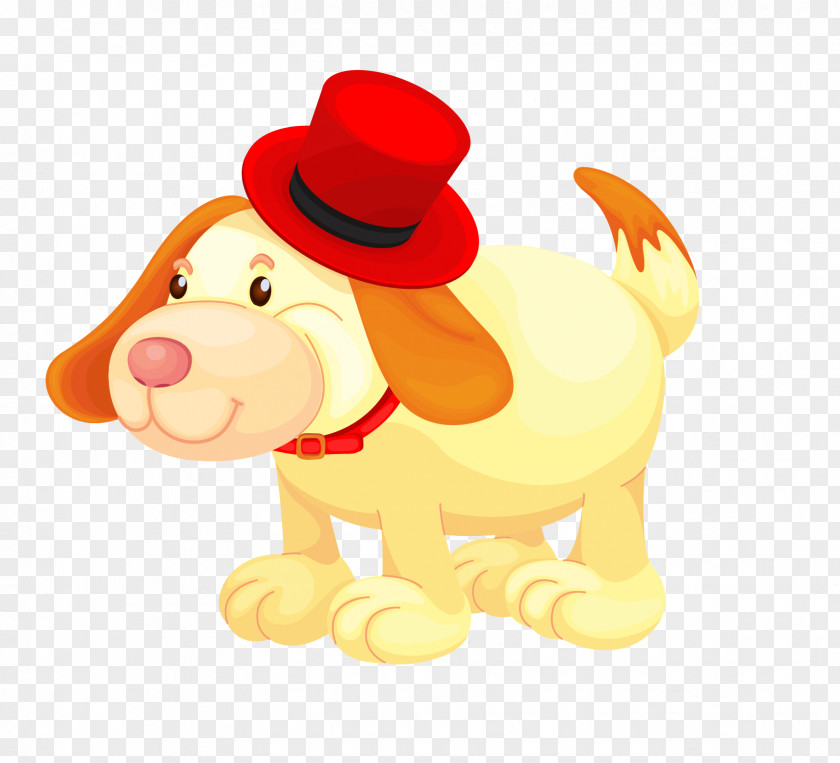 Vector Cartoon Puppy Wearing A Hat Stuffed Animals & Cuddly Toys Royalty-free Clip Art PNG