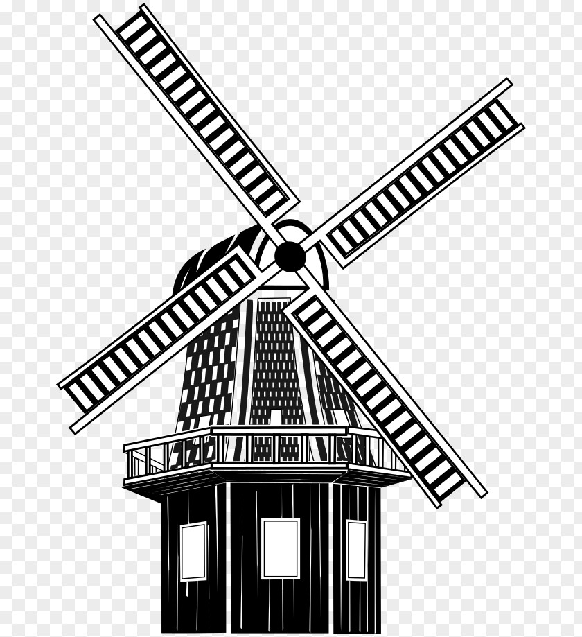 Windmill Wind Turbine Clip Art PNG