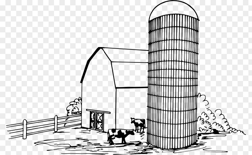 Barn Silo Agriculture Drawing Clip Art PNG