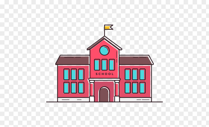 School Building Image Illustration PNG
