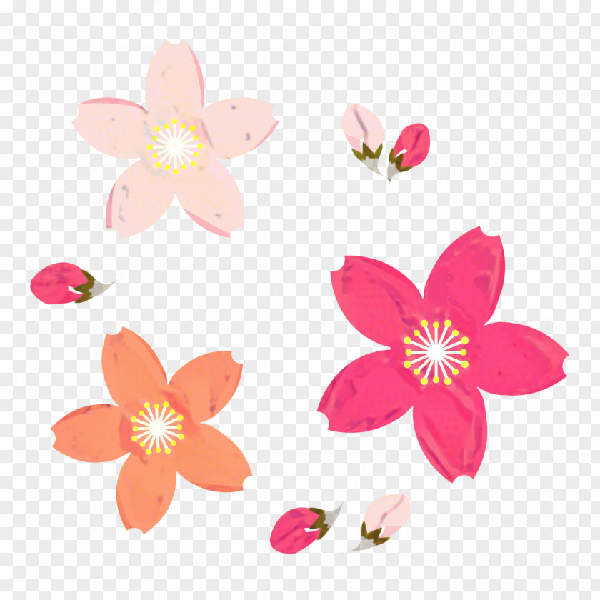Wildflower Plant Pink Flower Cartoon PNG