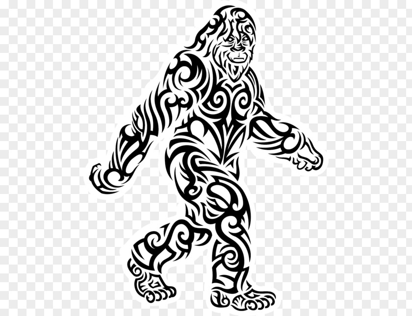 Bigfoot Ecommerce Tribal Sticker Clip Art Image PNG