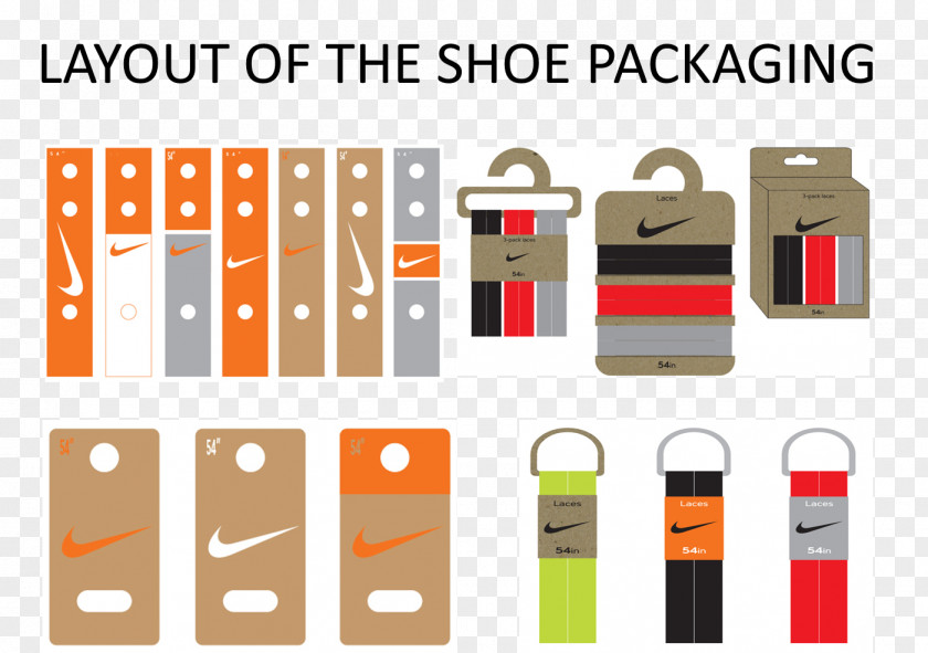 Nike Shoelaces Packaging And Labeling Box PNG