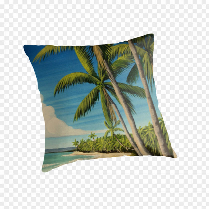 Sandy Beach Throw Pillows Cushion PNG