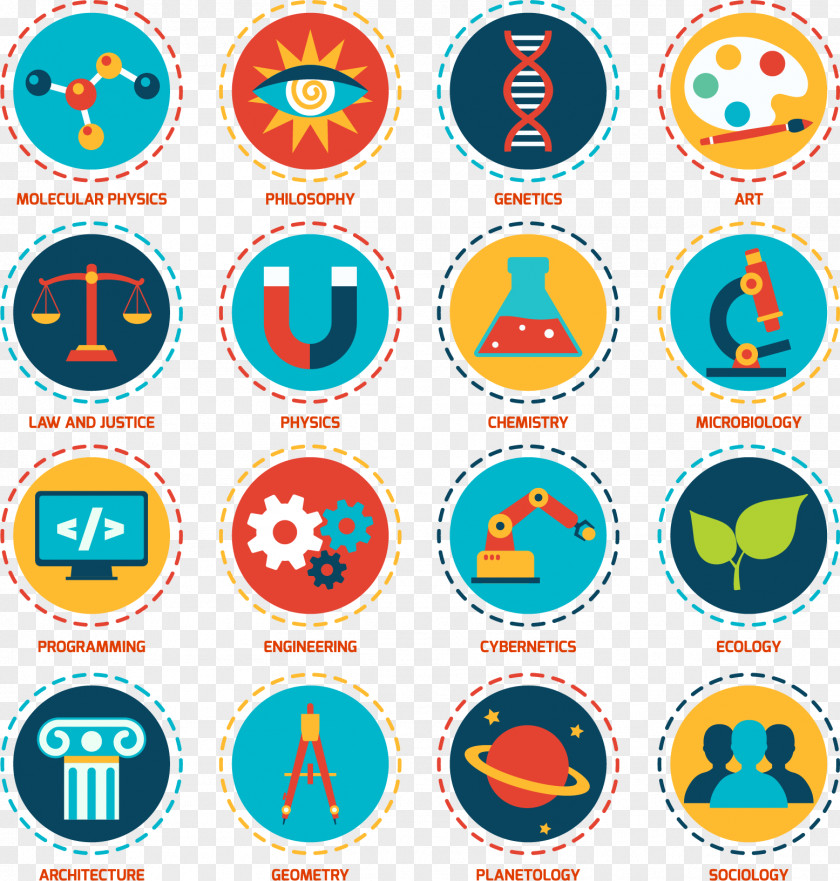 Vector Hand Painted Flat Science Philosophy Philosopher Icon PNG