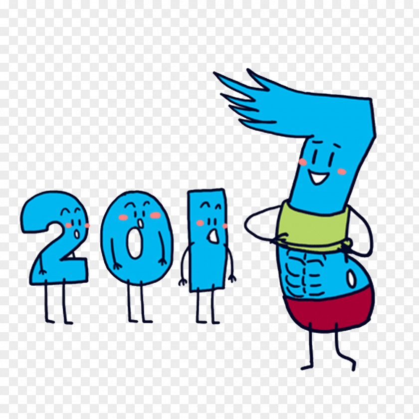 2017 Digital Cartoon Logo Numerical Digit Clip Art PNG