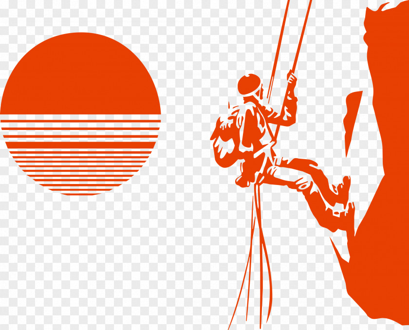 Climber Silhouette Vector Climbing Mountaineering PNG