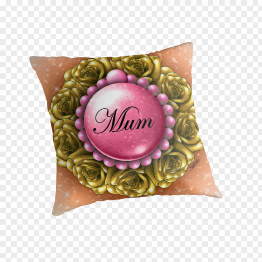 Gold Rosette Throw Pillows Cushion Think Of Me Pink M PNG