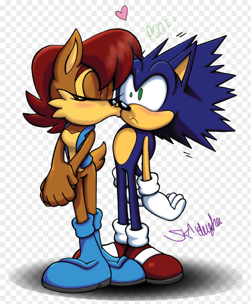 Sonic The Hedgehog Princess Sally Acorn Love Romance Kiss PNG
