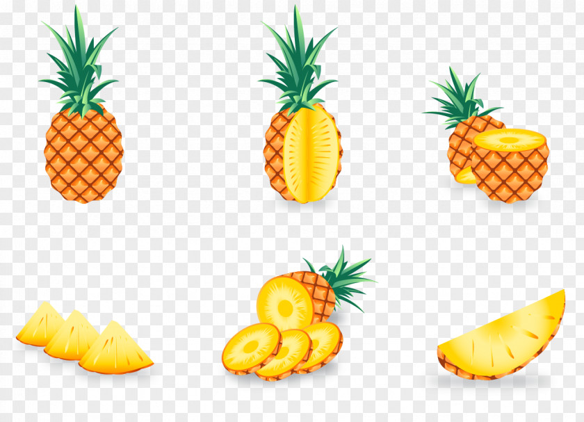 Vector Delicious Pineapple Euclidean Vegetarian Cuisine PNG