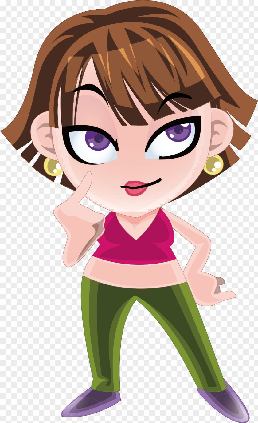 Cartoon Woman Rafty Email Mobile Phone Website YouTube PNG