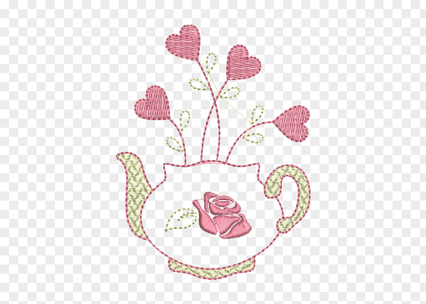 Embroidery Petal Sewing Teapot Pattern PNG