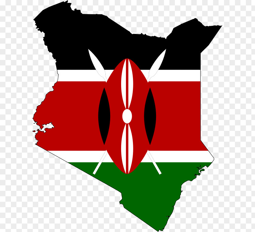 Flag Map Of Kenya T-shirt PNG