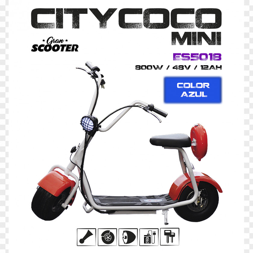 Scooter Motorized Electric Vehicle MINI Car PNG