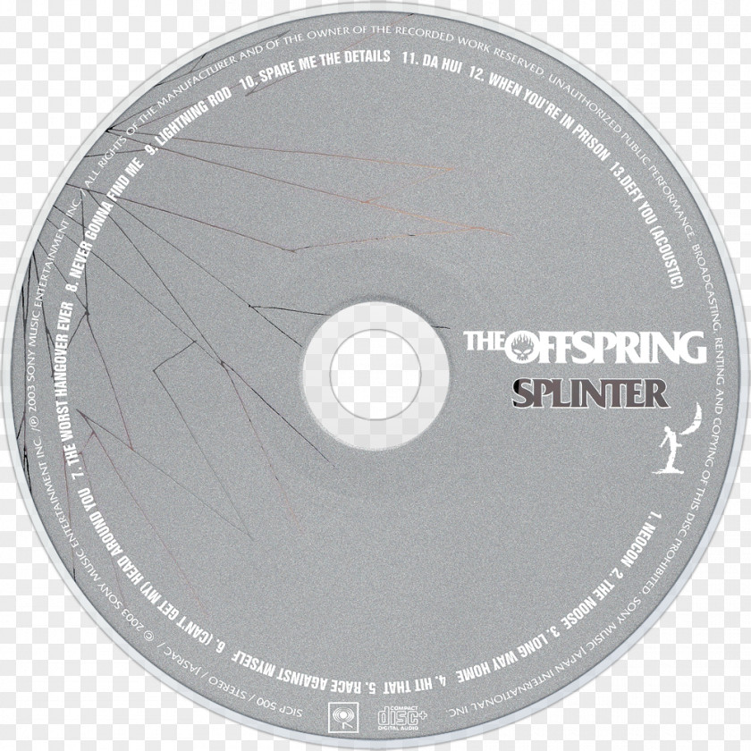 Splinter Compact Disc The Offspring Greatest Hits PNG
