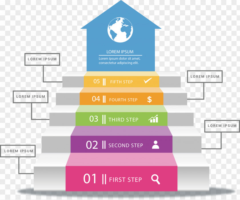 Step Up Arrow Flow Chart Diagram Flowchart Infographic PNG