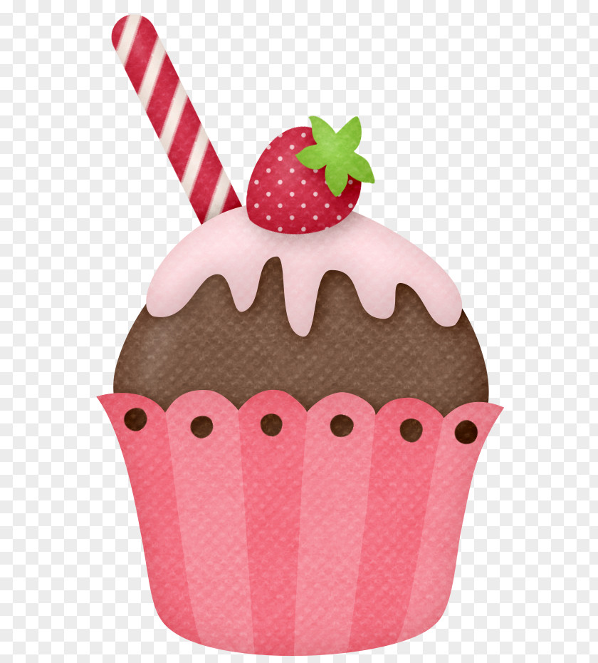 Strawberry Ice Cream Cupcake Muffin Shortcake PNG