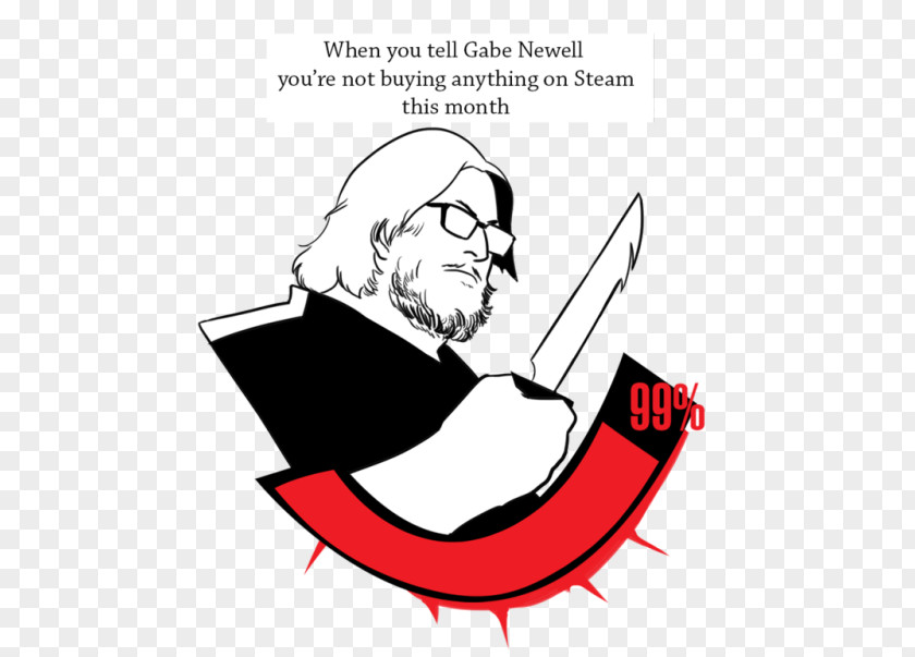 Valve Gaben Graphic Design Line Art Clip PNG