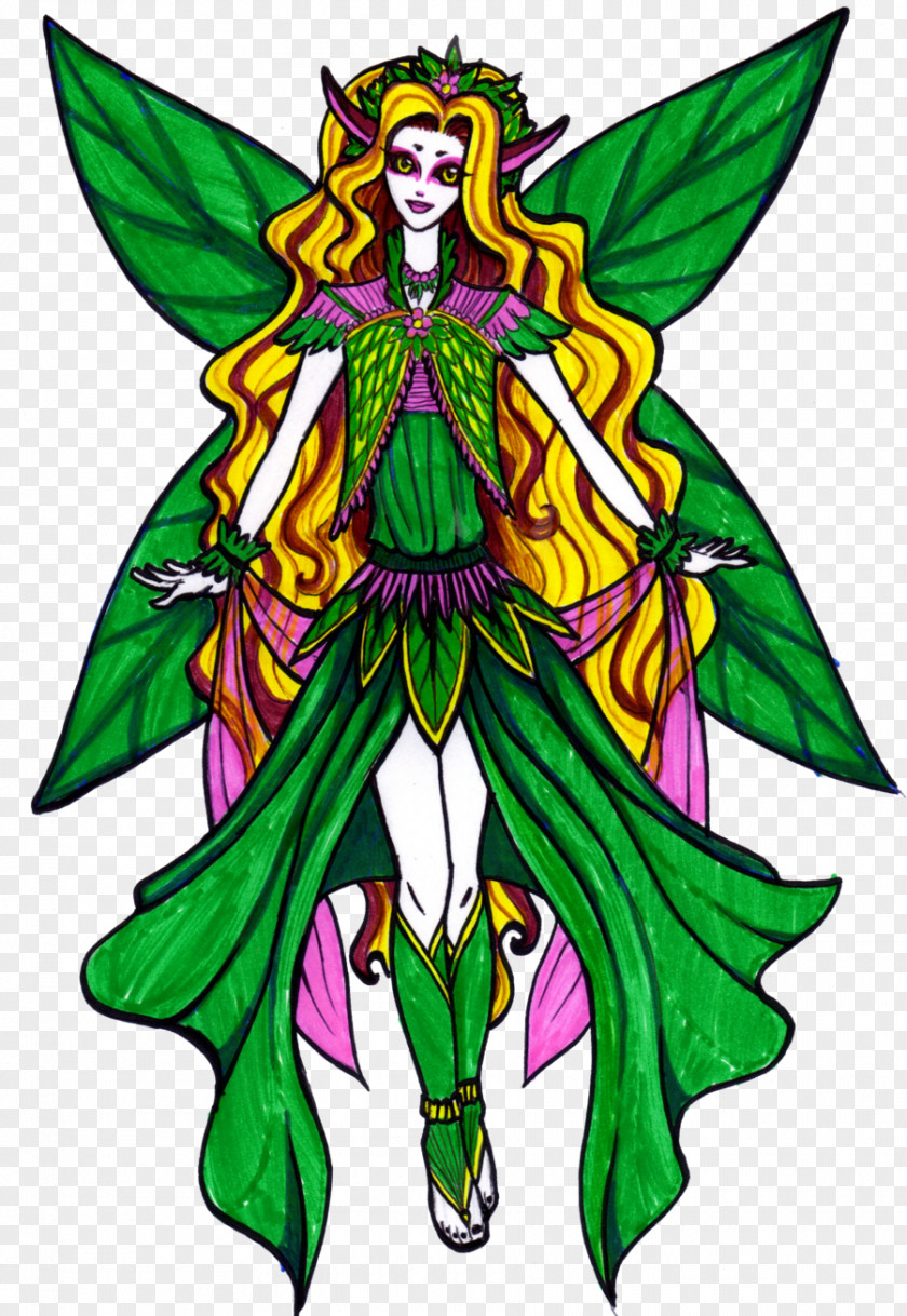 Fairy Leaf Costume Design PNG