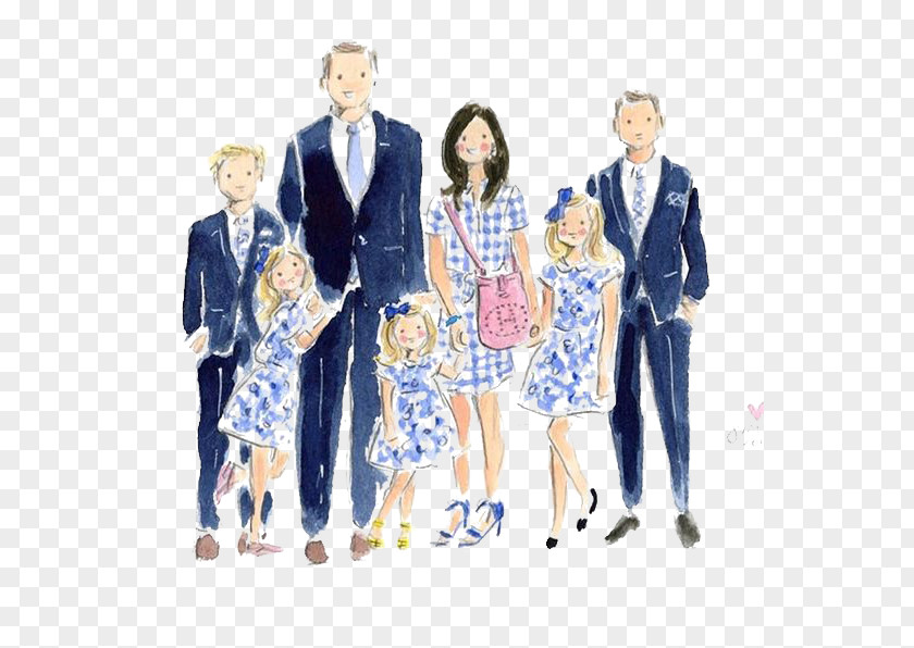 Family Drawing Illustration PNG