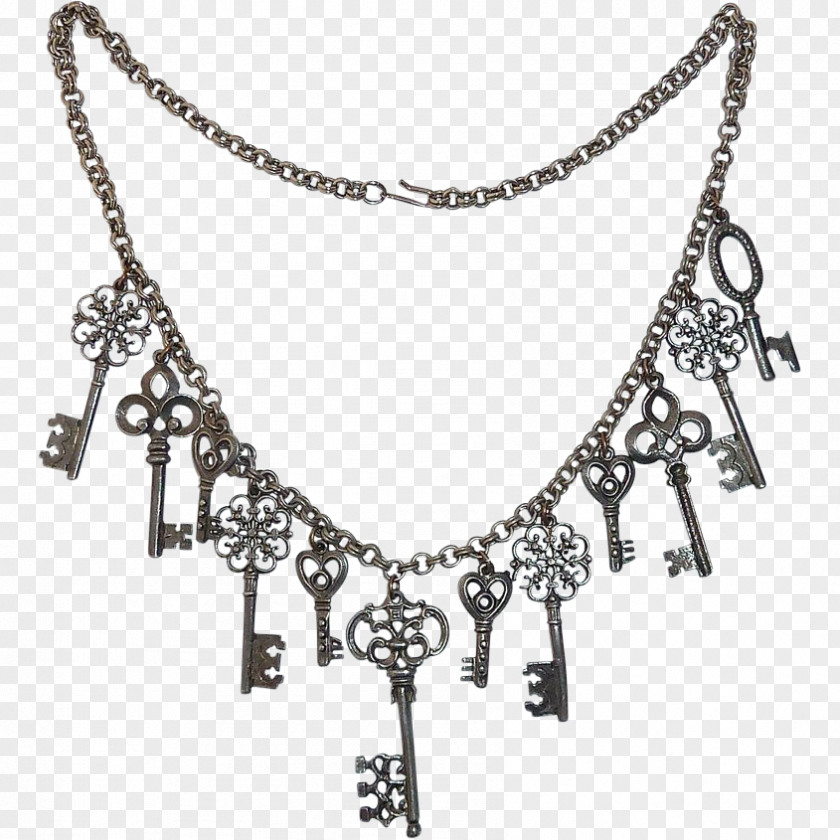 Skeleton Key Images Necklace Clip Art PNG